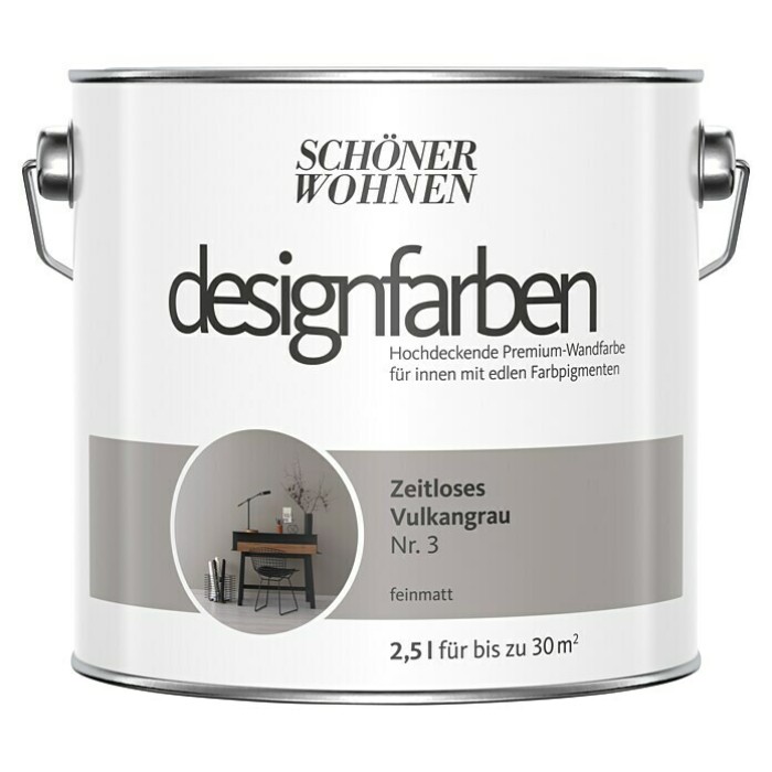 Schöner Wohnen Designfarbe Zeitloses Vulkangrau Nr. 3, 100ml, 949101007586